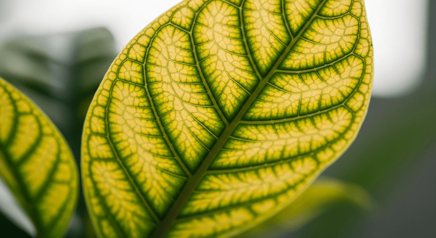 Iron Chlorosis: Yellow Leaves With Green Veins
