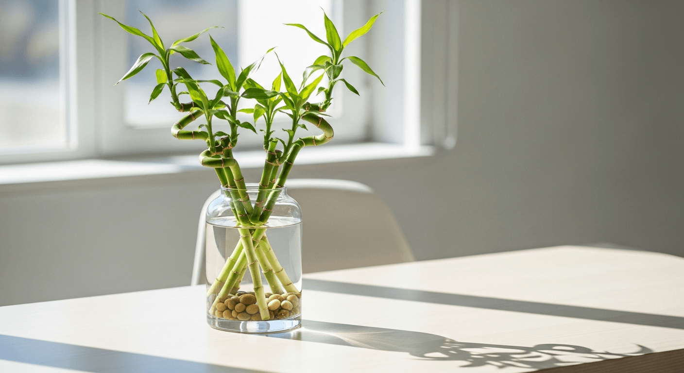 Bambú de la suerte (Dracaena sanderiana): cuidados en agua