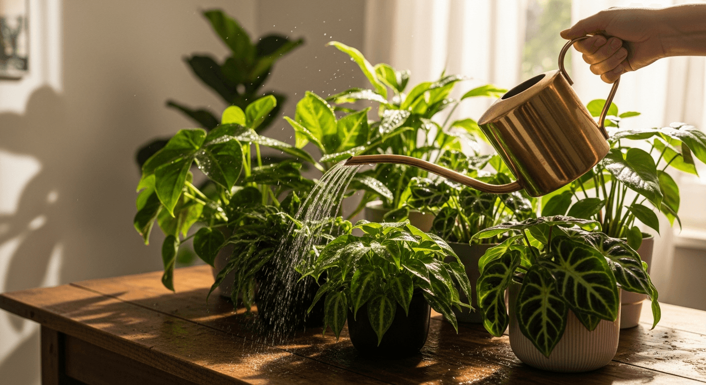 Cómo regar plantas de interior sin matarlas